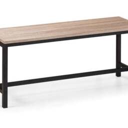 Tribeca 4 Seater Rectangular Dining Table with 2 Benches, Black - thumbnail 3