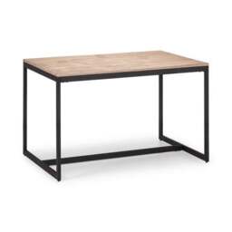 Tribeca 4 Seater Rectangular Dining Table with 2 Benches, Black - thumbnail 5