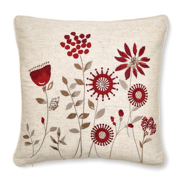 Scandi Field Embroidered Cushion - image 1