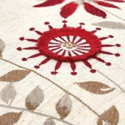 Scandi Field Embroidered Cushion - thumbnail 2