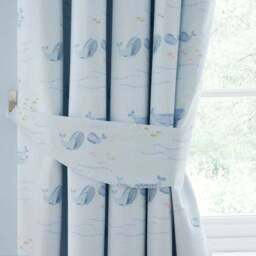 Little Whales Blackout Eyelet Curtains - thumbnail 3