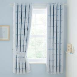 Little Whales Blackout Eyelet Curtains - thumbnail 1