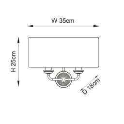 Vogue Sandringham 2 Light Wall Light - thumbnail 5
