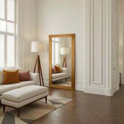 Yearn Wave Framed Bevelled Full Length Wall Mirror - thumbnail 3