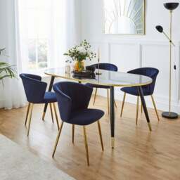 Kendall Dining Chair, Velvet - thumbnail 1