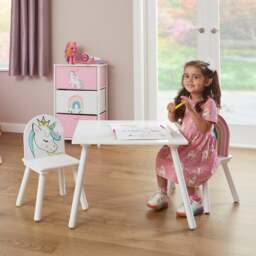 Liberty House Kids Unicorn Table And Two Chair Set - thumbnail 1