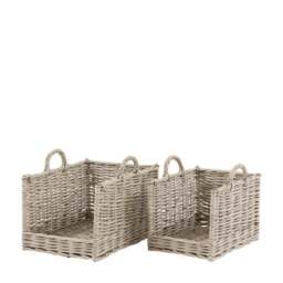 Cedar & Sage Set of 2 Corte Log Baskets - thumbnail 5