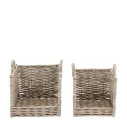 Cedar & Sage Set of 2 Corte Log Baskets - thumbnail 4