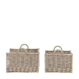 Cedar & Sage Set of 2 Corte Log Baskets - thumbnail 6