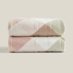 Printed Fleece Ludhan Check Electric Throw Blanket - thumbnail 4