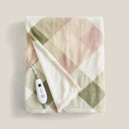 Printed Fleece Ludhan Check Electric Throw Blanket - thumbnail 2