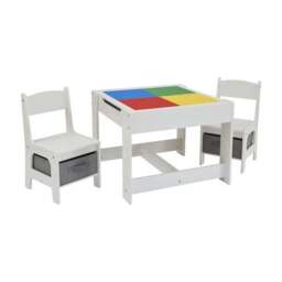 Liberty House Kids Wooden Activity Table Set With Two Storage Boxes - thumbnail 4