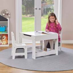 Liberty House Kids Wooden Activity Table Set With Two Storage Boxes - thumbnail 3