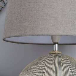 Dahlia Scratched Resin Grey Table Lamp - thumbnail 3
