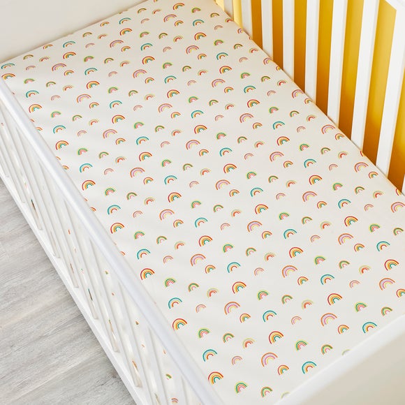 Ickle Bubba Pack of 2 Rainbow Dreams Fitted Cotbed Sheets - image 1