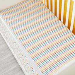 Ickle Bubba Pack of 2 Rainbow Dreams Fitted Cotbed Sheets - thumbnail 2