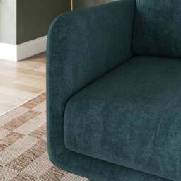 Jude Chenille Upholstered Cube Armchair - thumbnail 3