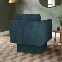 Jude Chenille Upholstered Cube Armchair - thumbnail 2
