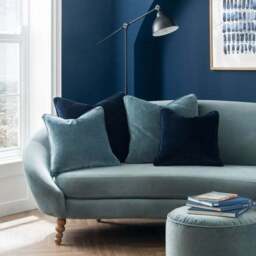 Clara Cotton Velvet Square Cushion - thumbnail 2