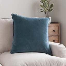 Clara Cotton Velvet Square Cushion - thumbnail 1