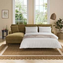 Beatrice II Chenille Corner Storage Sofa Bed - thumbnail 1