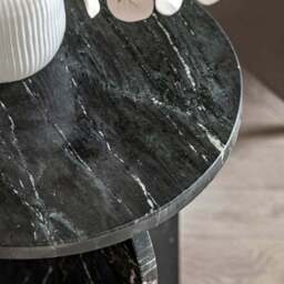 Amora Solid Marble Side Table - thumbnail 2