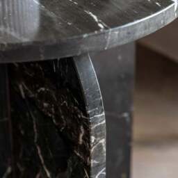 Amora Solid Marble Side Table - thumbnail 3