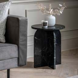 Amora Solid Marble Side Table - thumbnail 1