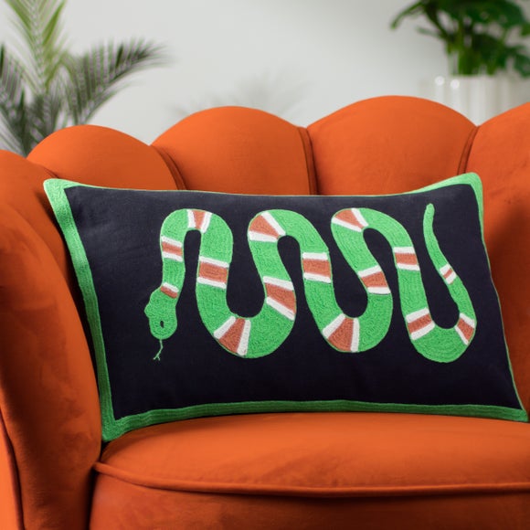 Furn. Coral Snake Cotton Rectangle Cushion - image 1