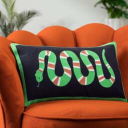 Furn. Coral Snake Cotton Rectangle Cushion