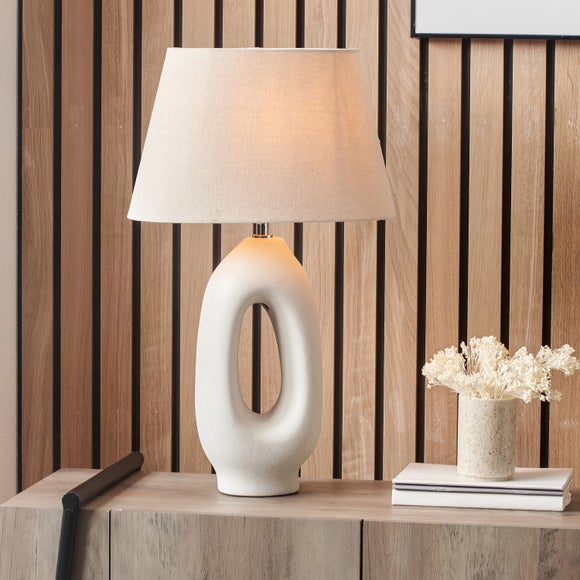 Laila Natural Organic Tall Ceramic Table Lamp - image 1
