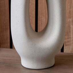 Laila Natural Organic Tall Ceramic Table Lamp - thumbnail 3