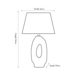 Laila Natural Organic Tall Ceramic Table Lamp - thumbnail 5