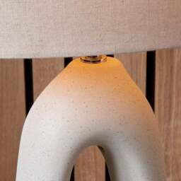 Laila Natural Organic Tall Ceramic Table Lamp - thumbnail 2