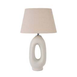 Laila Natural Organic Tall Ceramic Table Lamp - thumbnail 4