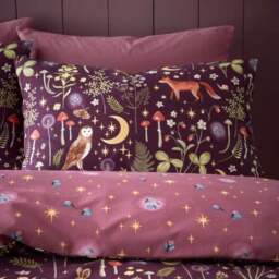 Catherine Lansfield Enchanted Twilight Animals Reversible Duvet Cover & Pillowcase Set - thumbnail 4