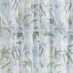 Tropical Leaf Hidden Tab Top Single Voile Panel - thumbnail 3