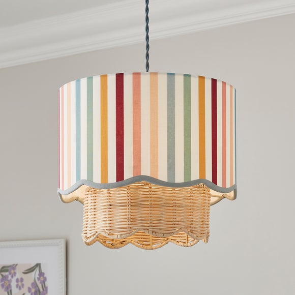 Rainbow Scallop Easy Fit Pendant Shade by Dunelm