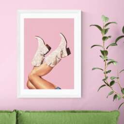 East End Prints These Boots Glitter Print - thumbnail 1
