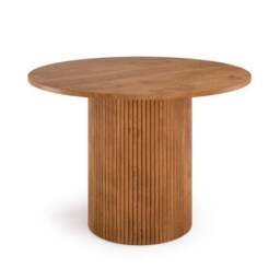 Amari 4 Seater Round Dining Table, Oak - thumbnail 6