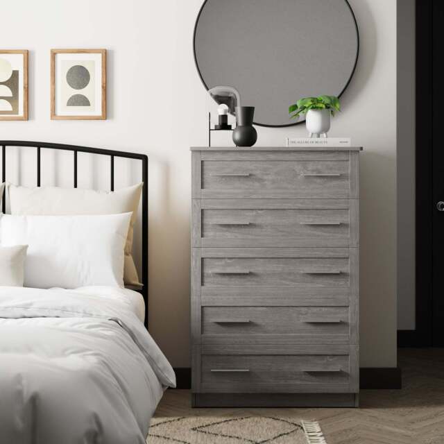 Toby 5 Drawer Chest Grey