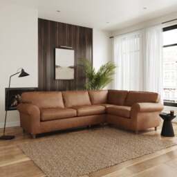 Flori Arizona Faux Leather Corner Sofa - thumbnail 1