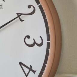 Dark Wood Effect Round Wall Clock - thumbnail 2