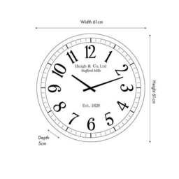 Dark Wood Effect Round Wall Clock - thumbnail 6