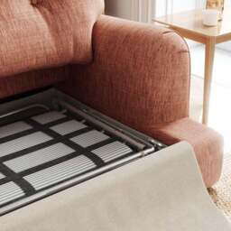 Martha 2 Seater Double Sofa Bed, Slub Faux Linen - thumbnail 3