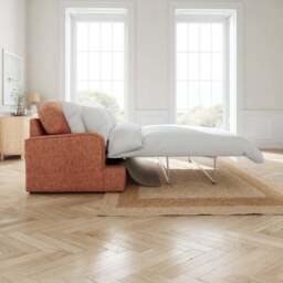 Martha 2 Seater Double Sofa Bed, Slub Faux Linen - thumbnail 2
