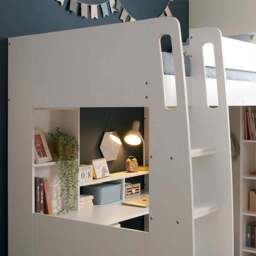 Harper High Sleeper Bed Frame With Desk Wardrobe And Storage - thumbnail 6