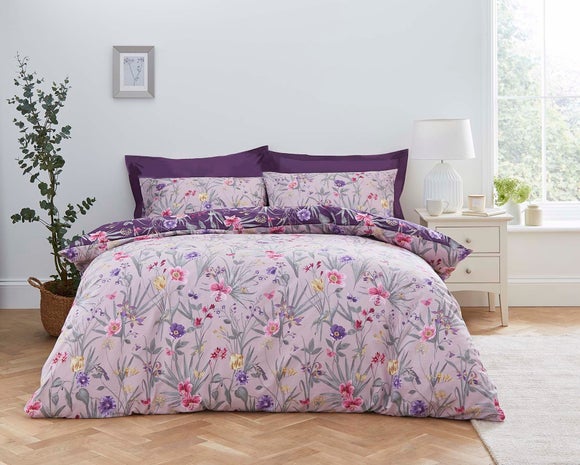 Fleur Floral Reversible Duvet Cover and Pillowcase Set - image 1