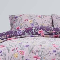 Fleur Floral Reversible Duvet Cover and Pillowcase Set - thumbnail 2