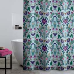 Catherine Lansfield Mya Tropical Birds Shower Curtain - thumbnail 1